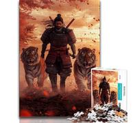 Ninja And Tiger Jigsaw Puzzles for Teenagers 1000 Pieces,Challenging Game Gifts for Is Ideal As A Gift for The Whole Family (50x75cm)