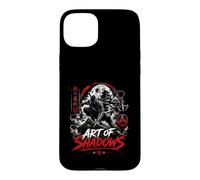 Ninja and Warrior Art Of Shadows Japanese Moon Case for iPhone 15 Plus