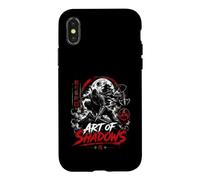 Ninja and Warrior Art Of Shadows Japanese Moon Case for iPhone X/XS