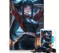 Ninja Anime Girl in Red An Hard Jigsaw Puzzle for Adults 1000 Pieces Memory Lift Easy Leisure Image Assembly Artistic Gift (38x52cm)