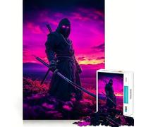 Ninja at Sunset 1000 Piece Jigsaw Puzzles for Teenagers Jigsaw Memory Lift Light Relax Image Assembly (50x75cm)