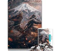 Ninja at The Foot of Mount Fuji 1000 Piece Jigsaw Puzzles for Adults,Challenging Game Gifts for Is Ideal As A Gift for The Whole Family 50x75cm