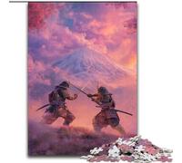 Ninja at The Foot of Mount Fuji Jigsaw Puzzles for Adults, Brain Intelligence Challenge Addictive Toys Birthday Gifts for Age 14+ (50x75cm)