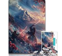 Ninja at The Foot of Mount Fuji Puzzles for Teenagers Teens 1000pc Puzzle,Decompressing Intellectual Educational Toy Secret Santa Gifts 38x26cm
