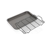 Ninja B32102 Foodi NeverStick Premium 2-Piece Bakeware Sheet Set, Nonstick, Oven Safe up to 500⁰F, with 10 x 15 inch Baking Sheet & 10 x 15 inch Cooling/Roasting Rack, Dishwasher Safe, Grey