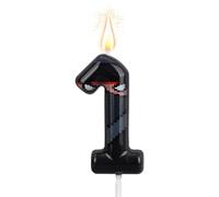Ninja Birthday Number Candle, Pixel Masked Ninja Themed Digit Candle Happy Birthday Cake Topper Decorations for Kids Birthdays Party Supplies (Number 1)