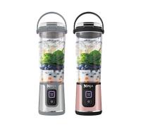 Ninja 2-Pack Blast 530ml Portable Blender, Leakproof Lid & Sip Spout, Cordless Mini Blender, Rechargeable, Portable Smoothies, Protein Shakes, & Frozen Fruit, Rose Gold & Metallic Silver, BC151UKEUGV