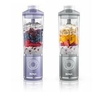 Ninja Blast Max 570ml Portable Blender 2-Pack, Lavender/Silver BC251UKLS | 2 blenders (1x Lavender & 1x Silver Blast), Rechargeable. Large travel cup. Auto-iQ Technology, Crush & Smoothie modes.