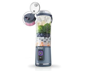 Ninja Blast Portable Blender, 530ml, Leakproof Lid & Sip Spout, Powerful Cordless Mini Blender, Rechargeable, Portable Smoothies, Protein Shakes, Blends Ice & Frozen Fruit, Denim Blue, BC151UKNV