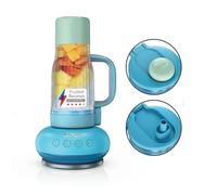 Ninja BlendBoss Blender with Portable Tumbler, Personal Blender with Removeable Travel Tumbler, 3 Auto Preset Modes, Blue Raspberry DB351UKBL