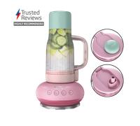 Ninja BlendBoss Blender with Portable Tumbler, Personal Blender with Removeable Travel Tumbler, 3 Auto Preset Modes, Pink, DB351UKPK1BRN