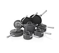 Ninja C39600 Foodi NeverStick Premium Hard-Anodized 13-Piece Cookware Set, Guaranteed to Never Stick, Nonstick, Durable, Oven Safe to 500°F, Grey