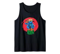 Ninja Cat Samurai Kitty Martial Arts Pet Warrior Art Graphic Tank Top