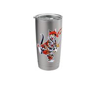 Ninja Cat Warrior x Sword x Irezumi Tattoo Stainless Steel Insulated Tumbler