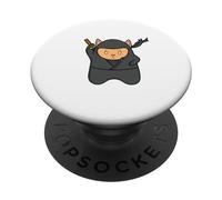 Ninja Cat with Samurai Sword PopSockets Swappable PopGrip