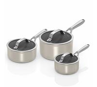 Ninja Ceramic Pro 3 Piece Non Stick Aluminium Saucepan Set