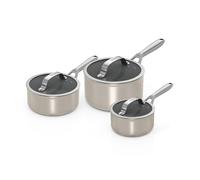 Ninja Ceramic Pro 3-Piece Saucepan Set - Stone