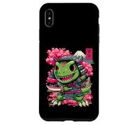 Ninja Chibi T-Rex, Japanese Samurai Warrior Dinosaur Anime Case for iPhone XS Max
