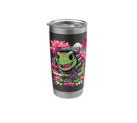 Ninja Chibi T-Rex, Japanese Samurai Warrior Dinosaur Anime Stainless Steel Insulated Tumbler