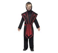 Smiffys Ninja Costume, Child, Black (Size M)