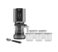 Ninja CREAMi 7 Pre-Set Programme Ice Cream & Frozen Dessert Maker With 5 Additional Dessert Tubs With Lids And Ice Cream Scoop (NC300UKCO) - Black & Silver