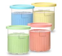 Ninja Creami Deluxe Pint Containers - Fit for CN501CO NC501 NC500, 11-in-1, 24oz XL - 4 Pack, Dishwasher Safe, BPA Free