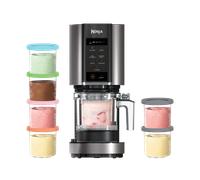 Ninja CREAMi Ice Cream & Frozen Dessert Maker (6 Tub Multi-Coloured Lid Bundle) in Black/Grey | NC300TUB4UK | by SharkNinja