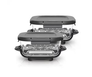 Ninja CRISPi 1.4L CleanCrisp Glass Containers with Snap-Lock Lids, Set of 2