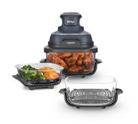 Ninja CRISPi 4-in-1 Portable Glass Air Fryer - Cyber Space & extra CleanCrisp Glass Container Bundle
