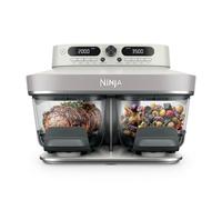 Ninja CRISPi DualZone 2-basket Glass air Fryer, 8 Cooking Functions, Cook Two Foods at The Same Time, PFAS-Free Glass Containers, Includes Storage Lids, Bone DD102UKIV2