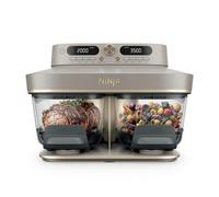 Ninja CRISPi DualZone 2-basket Glass Air Fryer, 8 Cooking Functions, Cook Two Foods at The Same Time, PFAS-Free Glass Containers, Includes Storage Lids, Stone Gold DD103UKSD1