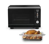 Ninja CRISPi Microwave and Air Fryer, FusionCrisp Technology, 8 Microwave and 5 Air Fry Presets, Includes 5.2L PFAS-Free Glass Cooking Dish, Removable Crisper Tray, Black MW101UKBK1