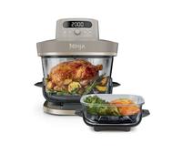 Ninja CRISPi PRO XL Glass Air Fryer, 5 Preset Cooking Functions, Includes 5.7L and 2.3L CleanCrisp Glassware Cooking Containers and Storage Lids, Stone Gold AS090UKSD
