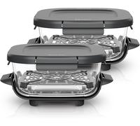 Ninja CRISPi TempWare Set of 2 Glass Containers (1.4L), XSKLIDPLT2EUUK