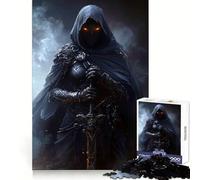 Ninja Dark Knight Assassin Hard Jigsaw Puzzle for Adults 1000 Pieces Smart Game Home Enjoy Image Assembly Festive Gift (38x52cm)