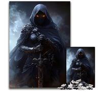 Ninja Dark Knight Assassin Jigsaw Puzzles for Adults 1000 Piece Wooden Jigsaw Puzzles Family Game Night Fun DIY Decorative Artwork 1000 PCS(75x50cm)
