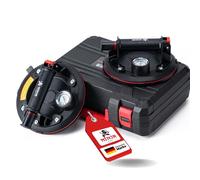 NINJA DIY Suction Lifters Set of 2 - Robust Glass Lifters for Glass, Windows, Laminate, Tiles, Only for Smooth Surfaces - Not for Patio and Rough Surfaces - Vacuum Lifter Suction Cups for Windows