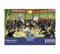 Ninja Dojo Secret Training Wooden Jigsaw Puzzle Waterproof 1000 Piece Puzzles for Adults Colourful Educational Games