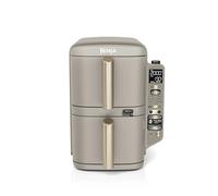 Ninja Double Stack XL Air Fryer with Digital Cooking Probe, Vertical Dual Drawer Air Fryer with 4 Cooking Levels, 2 Drawers and 2 Racks, 9.5L Capacity, 6 Functions, 8 Portions, Stone Gold SL451UKSD