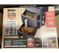 Ninja SL400UK Double Stack XL 2-Drawer 9.5L Air Fryer, Grey