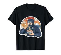 Ninja Eating Ramen Noodles Lover Traditional Japanese Art T-Shirt