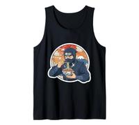 Ninja Eating Ramen Noodles Lover Traditional Japanese Art Tank Top