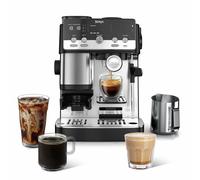 Ninja ES301UK Luxe Café Mini 2-in-1 Espresso and Filter Coffee Machine with Built in Bean Grinder & Manual Milk Frother