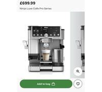 Ninja ES701UK Luxe Cafe Pro Series Espresso Coffee Machine Brand New