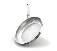 Ninja Everclad Commercial-Grade Stainless Steel 12" Fry Pan, Tri-Ply Pans, Oven Safe to 600°F, All Stovetops & Induction Compatible, Stainless, C90030