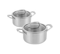Ninja EverClad Stainless Steel 22cm & 26cm Stock Pots in Inox | C9SP2 | by SharkNinja