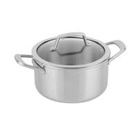 Ninja EverClad Stainless Steel 22cm Stock Pot, Induction Base, C90422EUI | Suitable for all hob types including Induction, Oven Safe up to 300°C, Full Induction Base.