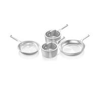 Ninja EverClad Stainless Steel 4-Piece, Set of 2 Saucepan and 2 Frying Pan, Suitable for All hob Types Including Induction, Oven Safe to 300°C, Full Induction Base, Silver, C94000EUI