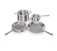 Ninja EverClad Stainless Steel Cookware 7 Piece Pots & Pans Set, Cookware Set, All Stovetops & Induction, Oven Safe to 600°F, Tri-Ply Commercial-Grade, C99007