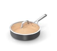 Ninja Extended Life 26cm Ceramic Sauté Pan, Non-Stick (No PFAS, PFOA, Lead or Cadmium), Induction Compatible, Oven Safe Up to 285°C, Terracotta and Grey, CW90126EUI